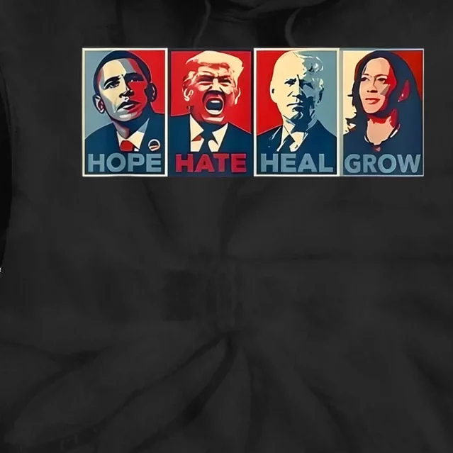 Hope Hate Heal Grow Tie Dye Hoodie