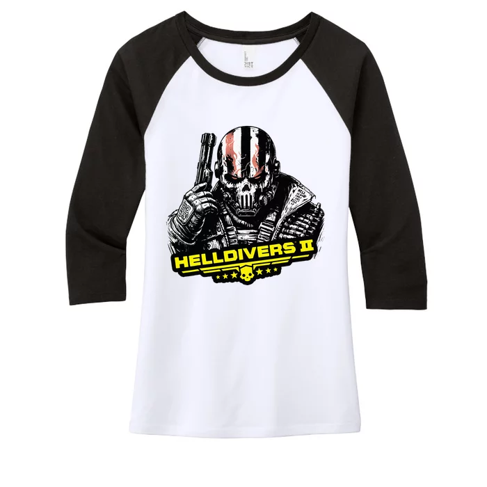 Helldiver Hero Women's Tri-Blend 3/4-Sleeve Raglan Shirt