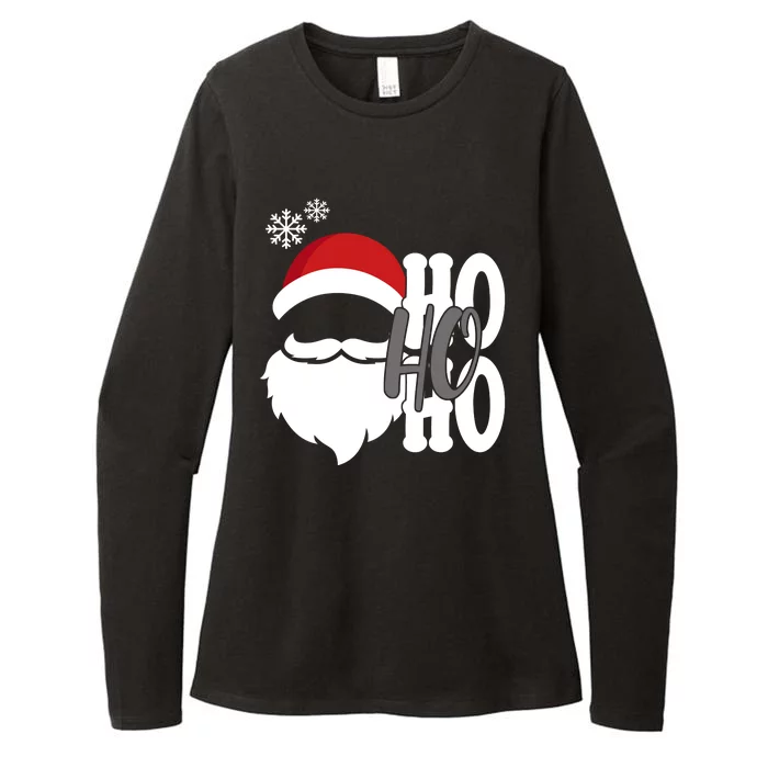 Ho Ho Ho Santa Claus Cozy Christmas Womens CVC Long Sleeve Shirt