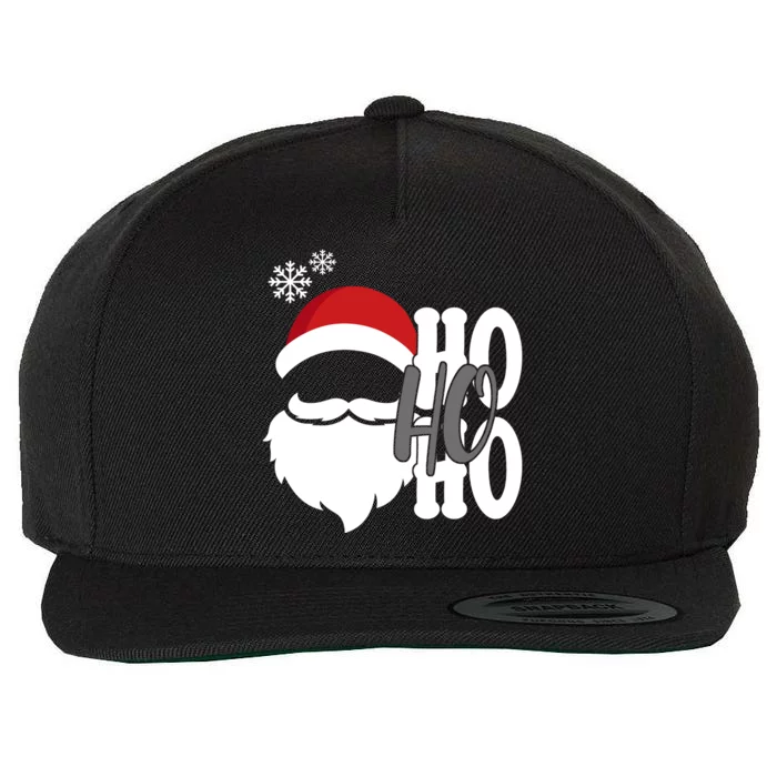 Ho Ho Ho Santa Claus Cozy Christmas Wool Snapback Cap