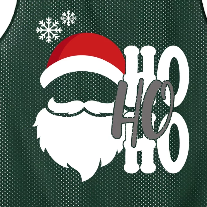 Ho Ho Ho Santa Claus Cozy Christmas Mesh Reversible Basketball Jersey Tank