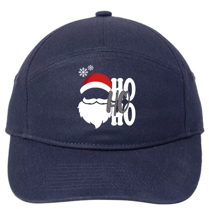 Ho Ho Ho Santa Claus Cozy Christmas 7-Panel Snapback Hat