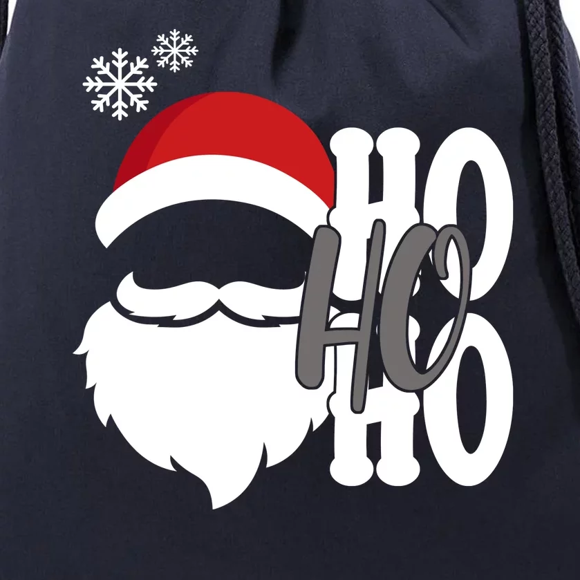 Ho Ho Ho Santa Claus Cozy Christmas Drawstring Bag