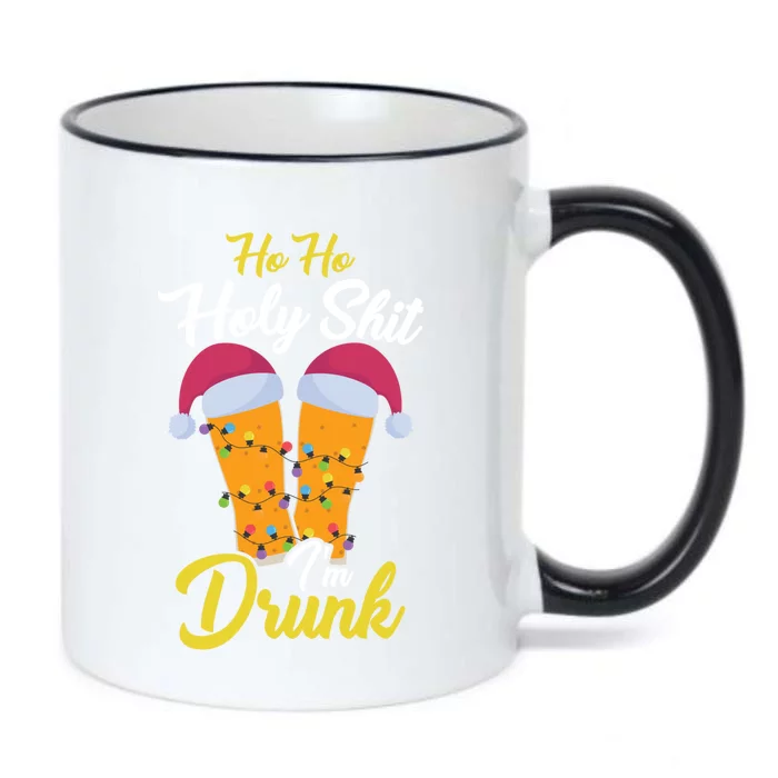 Ho Ho Holy Shit IM Drunk Beer And Christmas Gift Black Color Changing Mug