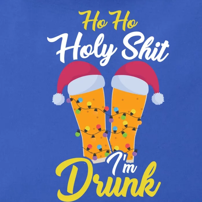 Ho Ho Holy Shit IM Drunk Beer And Christmas Gift Zip Tote Bag