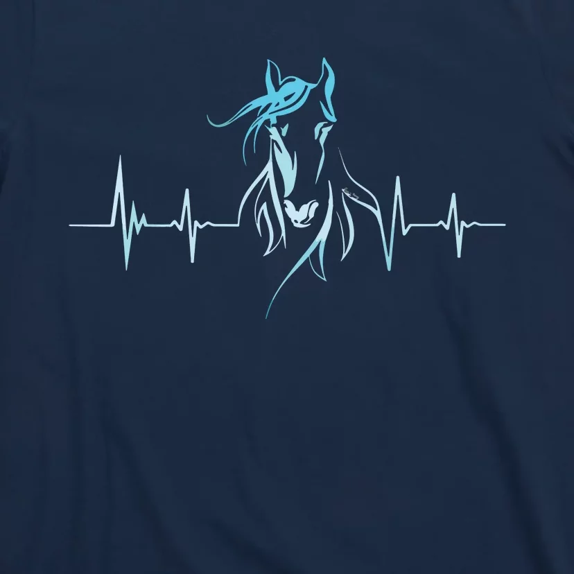 Horse Heartbeat Horse Lover Gifts Women Men Girl Teens T-Shirt