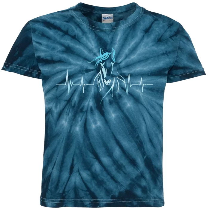 Horse Heartbeat Horse Lover Gifts Women Men Girl Teens Kids Tie-Dye T-Shirt