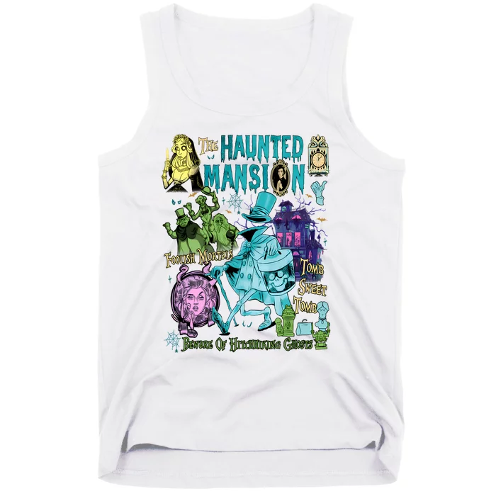 Hitchhiking House Haunted Ghosts Halloween Bewware Of Hitchhiking Ghosts Tank Top