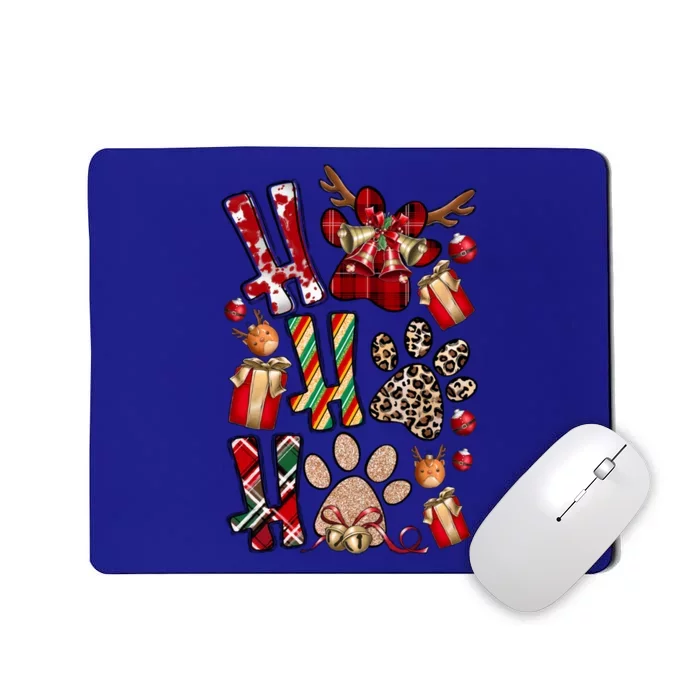 Ho Ho Ho Dog Print Festive Holiday Christmas Cute Gift Mousepad