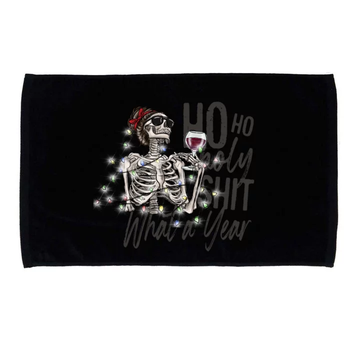 Ho Ho Holy Shit What A Year New Year Gift Microfiber Hand Towel