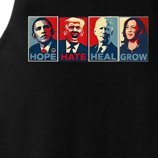 Hope Hate Heal Grow Ladies Tri-Blend Wicking Tank