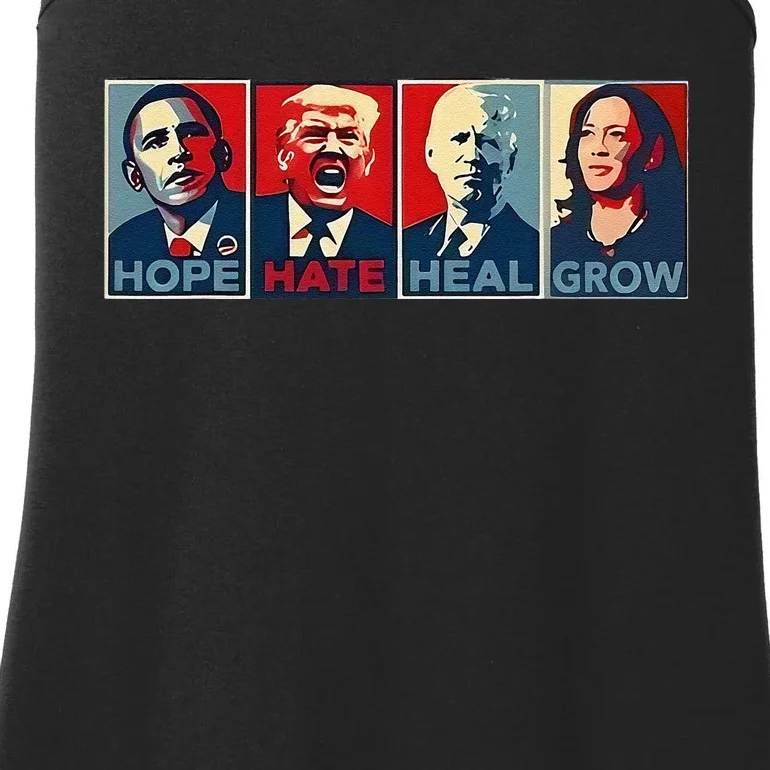 Hope Hate Heal Grow Ladies Essential Tank