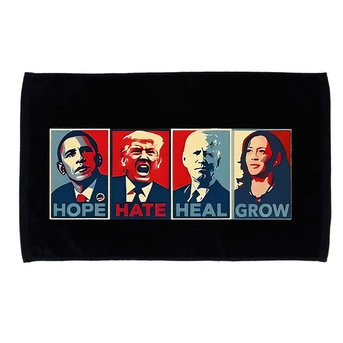 Hope Hate Heal Grow Microfiber Hand Towel