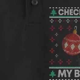 Hilarious Holiday Humor Christmas Check Out My Balls Dry Zone Grid Performance Polo