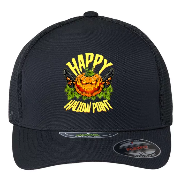 Halloween Happy Hallow Point Pumpkin Gunner Flexfit Unipanel Trucker Cap