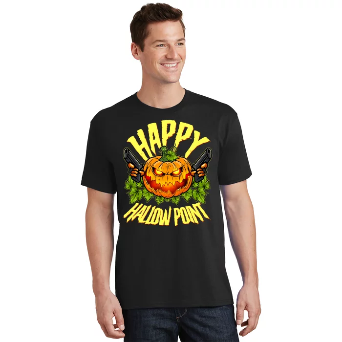 Halloween Happy Hallow Point Pumpkin Gunner T-Shirt