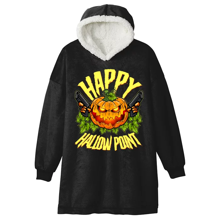 Halloween Happy Hallow Point Pumpkin Gunner Hooded Wearable Blanket