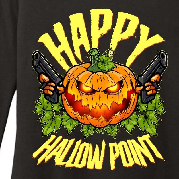 Halloween Happy Hallow Point Pumpkin Gunner Womens CVC Long Sleeve Shirt