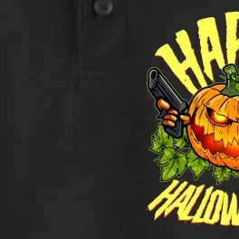 Halloween Happy Hallow Point Pumpkin Gunner Dry Zone Grid Performance Polo