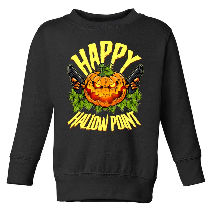 Halloween Happy Hallow Point Pumpkin Gunner Toddler Sweatshirt