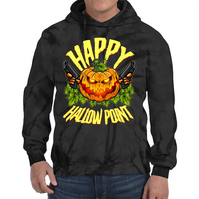 Halloween Happy Hallow Point Pumpkin Gunner Tie Dye Hoodie