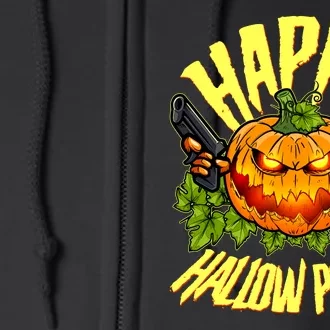 Halloween Happy Hallow Point Pumpkin Gunner Full Zip Hoodie