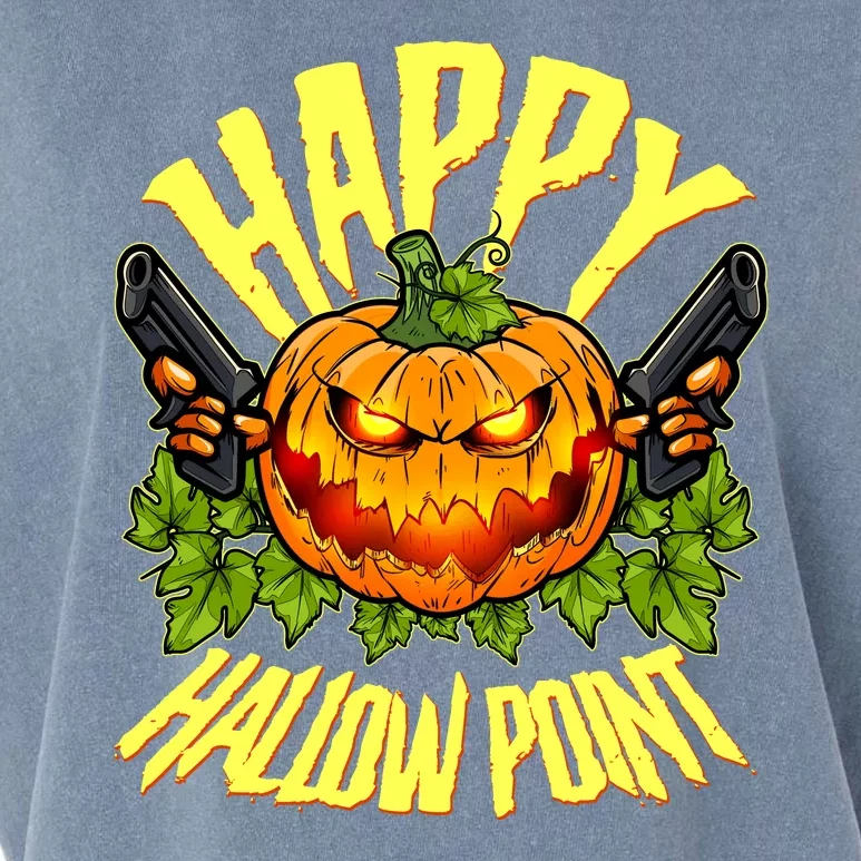 Halloween Happy Hallow Point Pumpkin Gunner Garment-Dyed Women's Muscle Tee