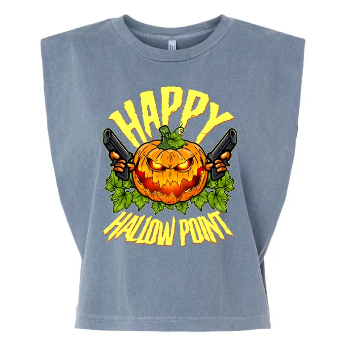 Halloween Happy Hallow Point Pumpkin Gunner Garment-Dyed Women's Muscle Tee