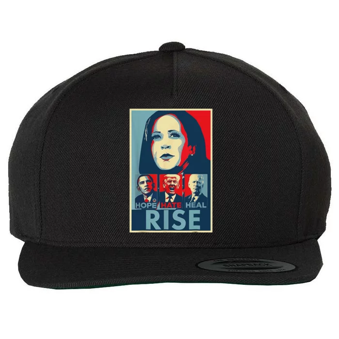 Hope Hate Heal Rise 2024 Wool Snapback Cap