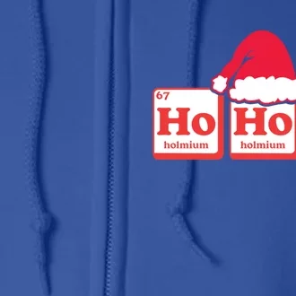 Ho Ho Ho Periodic Table Elets Symbols Santa Claus Quote Gift Full Zip Hoodie