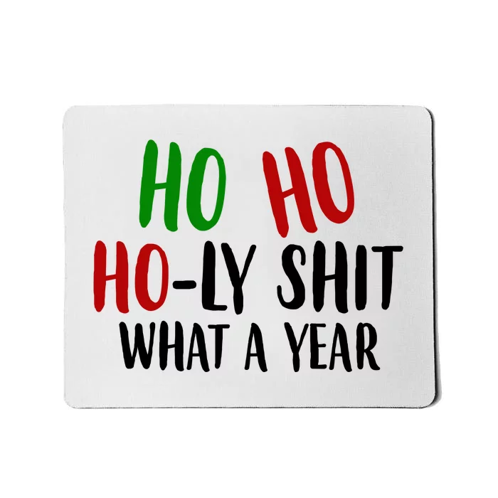 Ho Ho Holy Sh*t What A Year Funny Christmas Mousepad