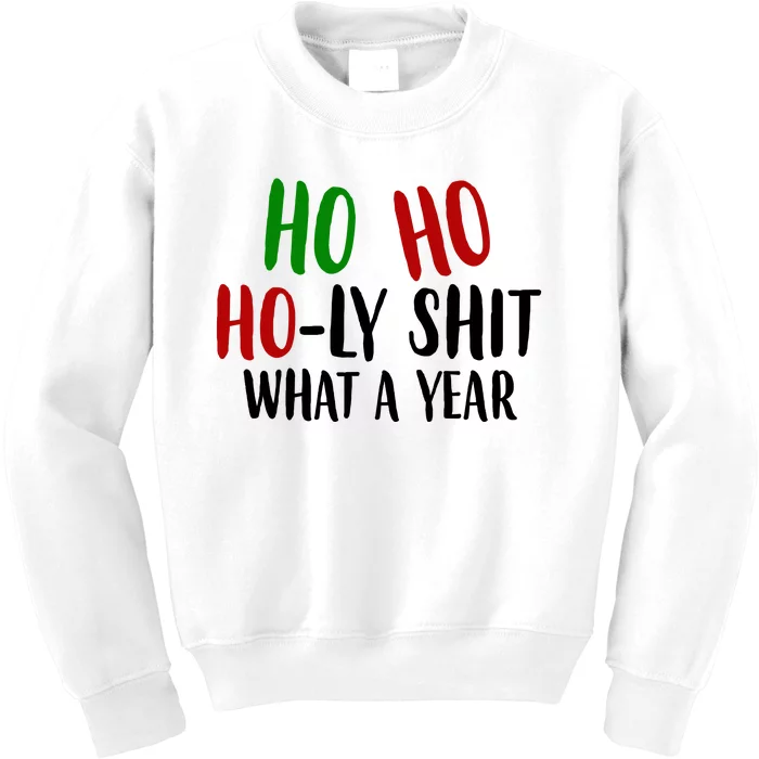 Ho Ho Holy Sh*t What A Year Funny Christmas Kids Sweatshirt