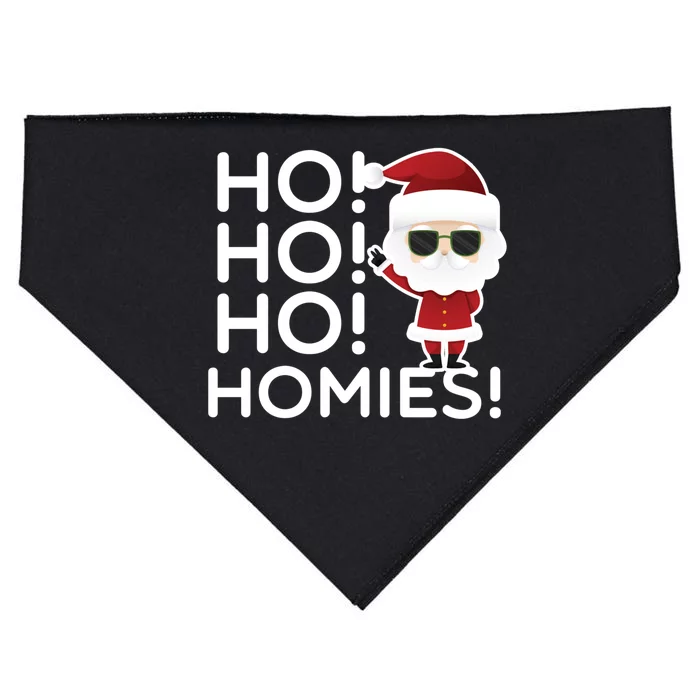 Ho Ho Ho Homies Funny Santa Christmas Great Gift USA-Made Doggie Bandana