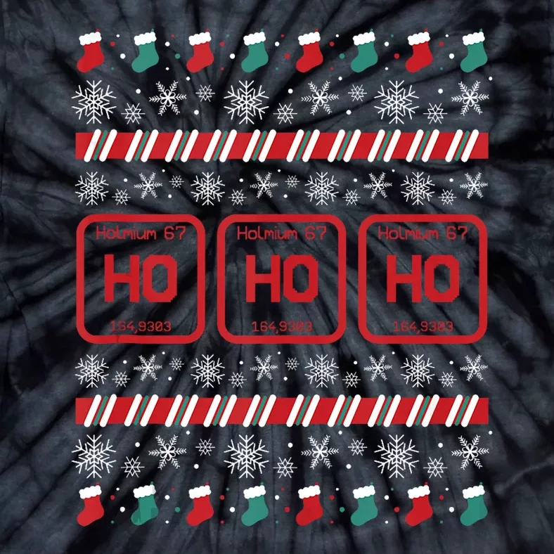 Ho Ho Ho Science Laboratory Ugly Christmas Sweater Lab Tie-Dye T-Shirt