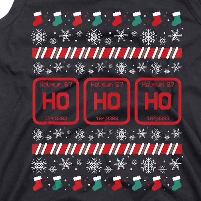 Ho Ho Ho Science Laboratory Ugly Christmas Sweater Lab Tank Top