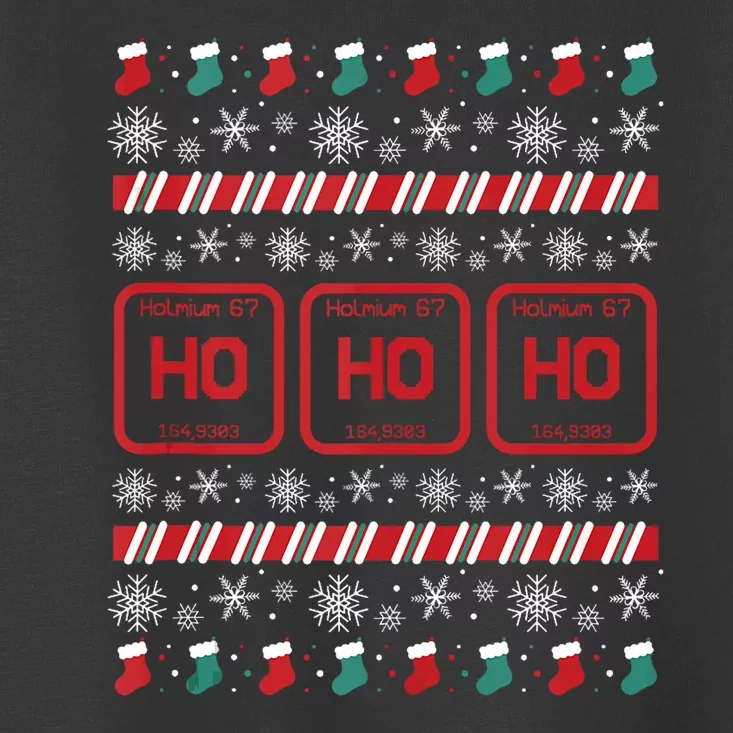 Ho Ho Ho Science Laboratory Ugly Christmas Sweater Lab Toddler T-Shirt