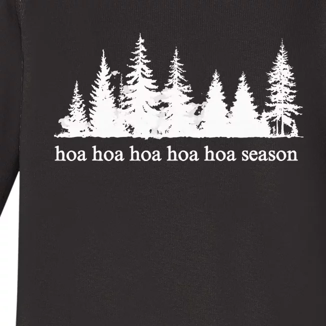 Hoa Hoa Hoa Hoa Hoa Cozy Season Twilight Lover Pine Forest Baby Long Sleeve Bodysuit