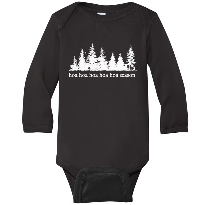 Hoa Hoa Hoa Hoa Hoa Cozy Season Twilight Lover Pine Forest Baby Long Sleeve Bodysuit