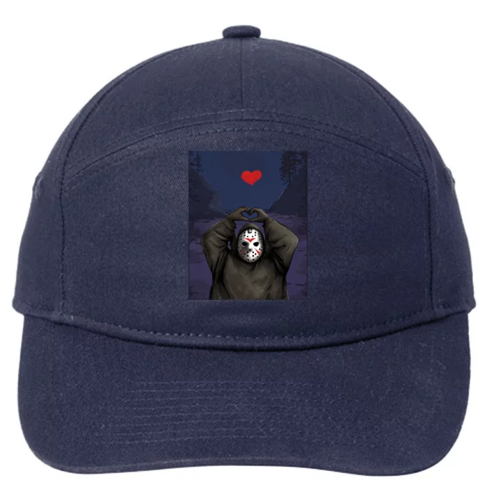 Halloween Heart Hands Friday The 13th Jason 7-Panel Snapback Hat