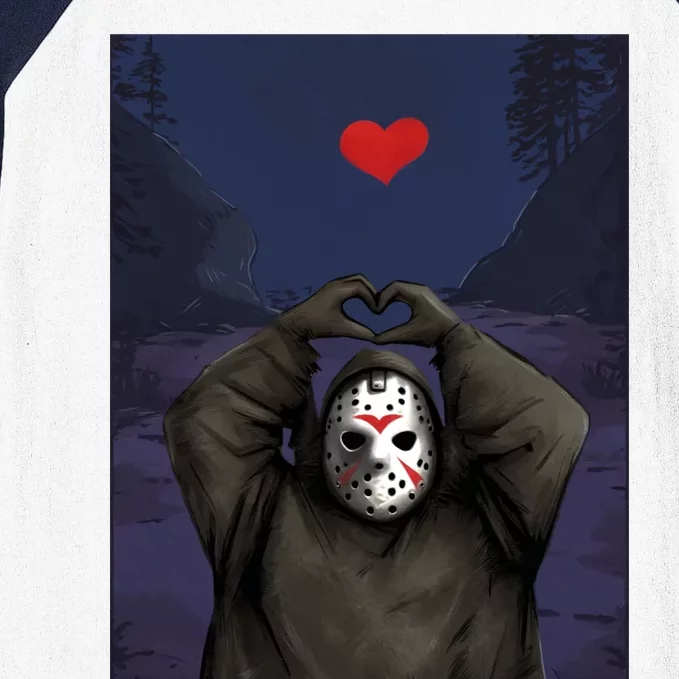 Halloween Heart Hands Friday The 13th Jason Baseball Sleeve Shirt