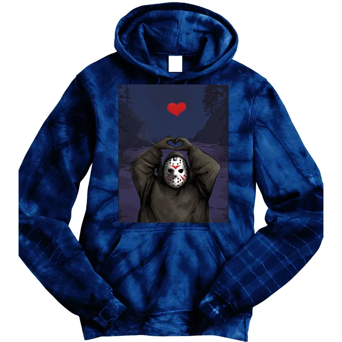 Halloween Heart Hands Friday The 13th Jason Tie Dye Hoodie