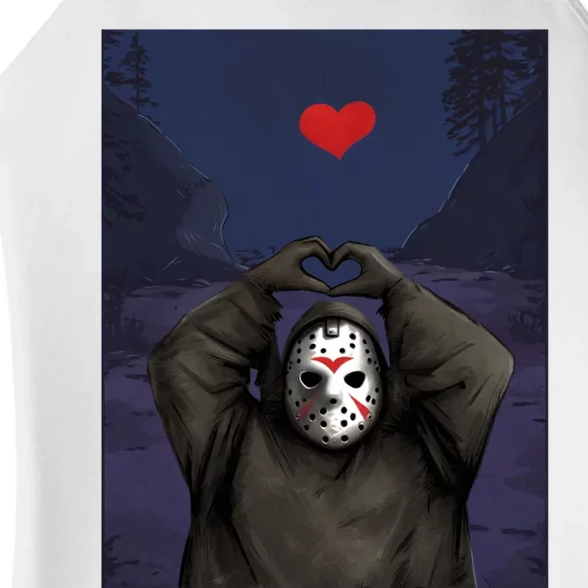 Halloween Heart Hands Friday The 13th Jason Women’s Perfect Tri Rocker Tank