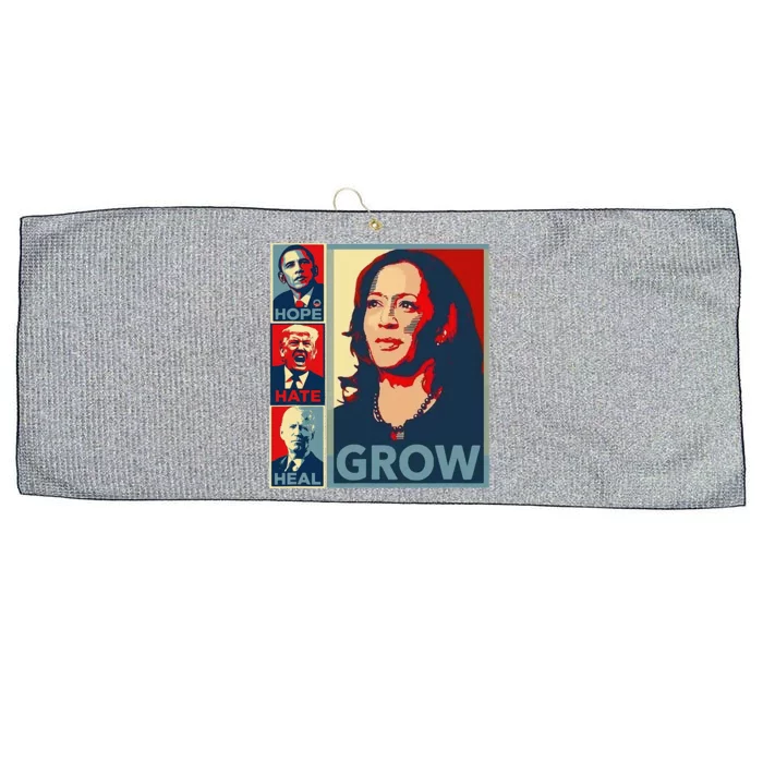 Hope Hate Heal Grow Large Microfiber Waffle Golf Towel