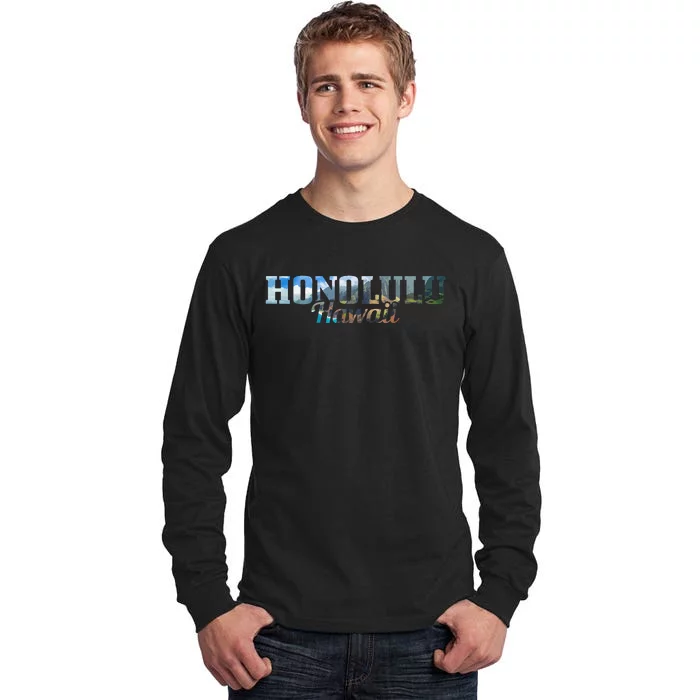 Honolulu Hawaii Hawaiian Islands Surf Surfing Surfer Gift Tall Long Sleeve T-Shirt