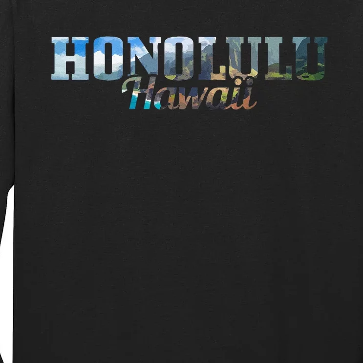 Honolulu Hawaii Hawaiian Islands Surf Surfing Surfer Gift Tall Long Sleeve T-Shirt