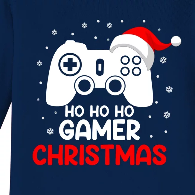 Ho Ho Ho Gamer Christmas Xmas Video Games Gaming Lover Gift Baby Long Sleeve Bodysuit