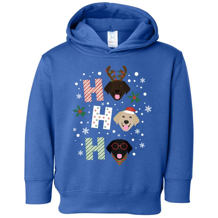 Ho Ho Ho Labrador Retriever Christmas Dogs Lab Santa Holiday Gift Toddler Hoodie