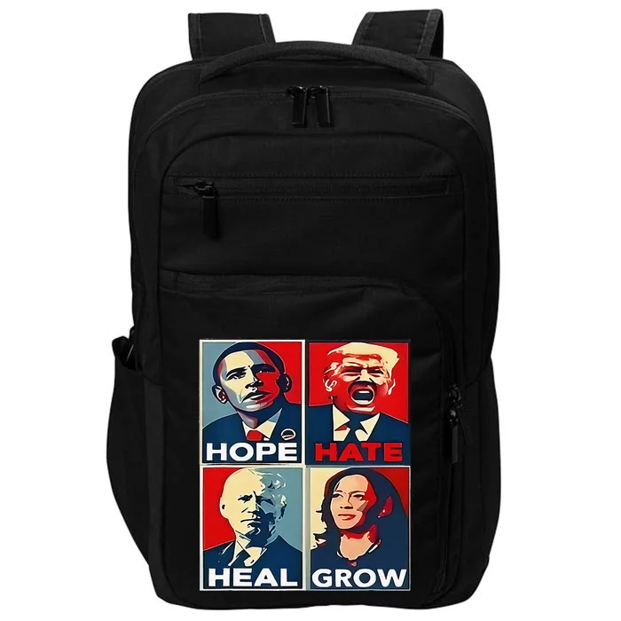 Hope Hate Heal Grow 2024 Vintage Impact Tech Backpack