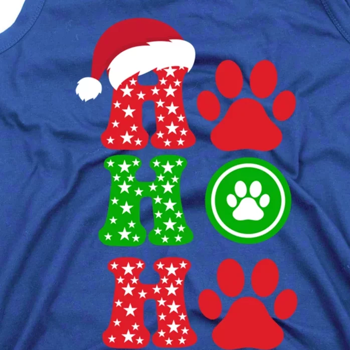 Ho Ho Ho Paw Cute Pet Lover Christmas Holiday Gift Tank Top