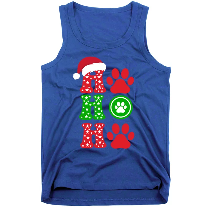 Ho Ho Ho Paw Cute Pet Lover Christmas Holiday Gift Tank Top